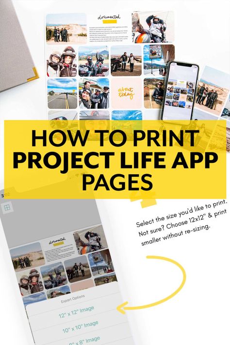 How to Print Project Life App Pages tutorial from Persnickety Prints Project Life App Layouts, Project Life App, Life Scrapbook, Digital Project Life, Project Life Scrapbook, Project Life Layouts, Scrapbook Tutorial, Pocket Scrapbooking, Life App