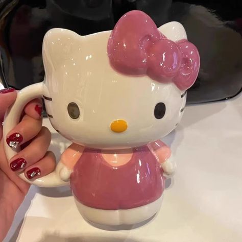 Hello Kitty Ceramic, Ceramics Mug, Cup Cartoon, Hello Kitty Mug, Valentine Day Gift, Milk Coffee, Tea Break, Pink Girly Things, Morning Tea