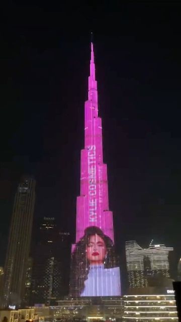 Kylie Cosmetics on Instagram: "Kylie Cosmetics lit up on Burj Khalifa to celebrate our launch in the Middle East at @namshi 😍✨ #KyliexNamshi" Vision Board Goals, King Kylie, Kylie Cosmetics, Burj Khalifa, The Middle East, Middle East, In The Middle, Kylie Jenner, The Middle