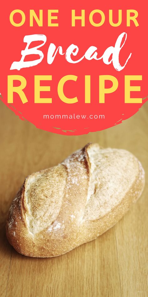 loaf of bread One Hour Homemade Bread, Easy 1 Loaf Bread Recipe, 1 Hr Bread, Bread Fast And Easy, Quick Loaf Of Bread, 1 Hour Homemade Bread, One Loaf Bread Recipe Simple, 90 Minute Bread, Small Loaf Of Bread Recipe