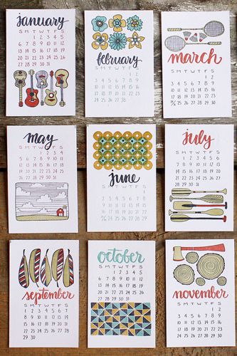 Holiday Season, Who? Skip To 2013 With These 14 Quirky, Cool Calendars Letterpress Calendar, Creative Calendar, 2013 Calendar, Cool Calendars, 달력 디자인, Unique Calendar, Diy Calendar, Car Accessory, Calendar Design