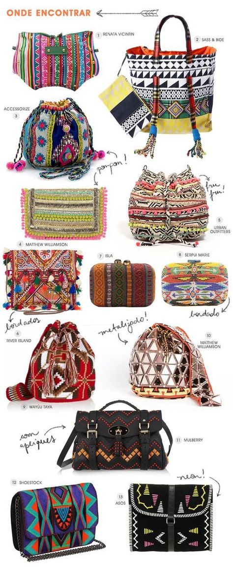 BoHo Bags Sac Diy, Boho Styl, Estilo Hippie, Wayuu Bag, Bohol, Handbags And Purses, Boho Bags, Hippie Chic, Estilo Boho