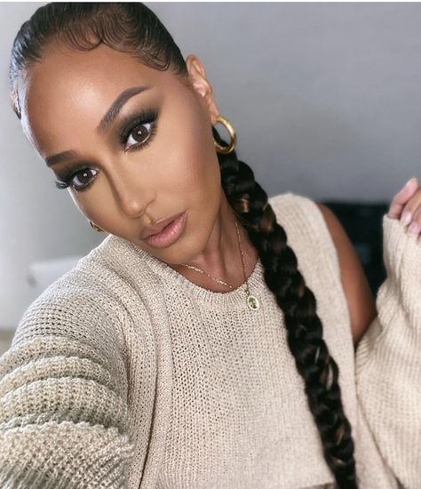 Adrienne Bailon, Bad Vibes, Glamour Makeup, New Normal, Hair Envy, Celebrity Look, Makeup For Brown Eyes, Night Looks, Social Distancing