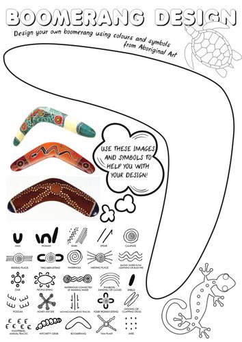 Naidoc Week Activities, Boomerang Design, Aboriginal Art For Kids, Australia Crafts, Aboriginal Education, Art Sub Plans, Indigenous Education, Design Sheet, World Thinking Day