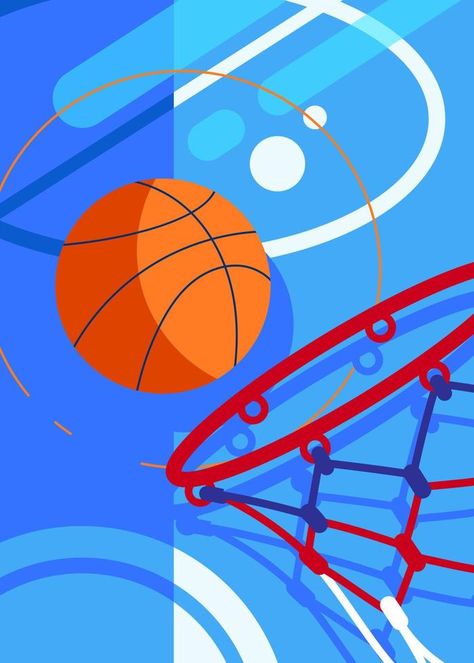 Basketball poster with ball and basket. Basketball Artwork, Basketball Poster, Bola Basket, Basketball Posters, Basketball Wallpaper, Basketball Pictures, Mural Art, Art Portfolio, Metal Poster Displate