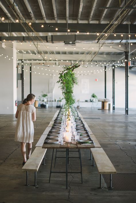 Kinfolk Magazine Creative Collaborations Dinner - Washington, DC - Pt. 1 Kinfolk Wedding, Kinfolk Dinner, Kinfolk Magazine, Dinner Party Summer, Warehouse Wedding, Urban Wedding, Supper Club, Long Table, Industrial Wedding