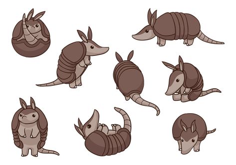 Armadillo Cartoon, Armadillo Illustration, Armadillo Art, Emotions Chart, Sketch Free, Doodle Vector, Cartoon Doodle, American Animals, Animal Icon