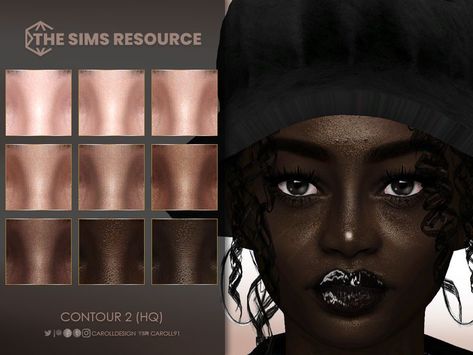 An 18-swatch Maxis Match-friendly nose contour for The Sims 4. Sims Makeup, Cc Skin, Cc Makeup, Nose Contour, Sims Inspiration, The Sims 4 Skin, Makeup Cc, Sims 4 Cc Makeup, Sims 4 Body Mods