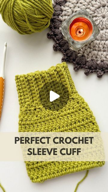 Adding Cuffs To Sleeves Crochet, Crochet Sleeve Cuffs, Crochet Cuffs Sleeve, How To Crochet Sleeves, Crochet Sleeves Pattern Free, Slip Stitches, Crochet Sleeves, Crocheted Items, Crochet Borders