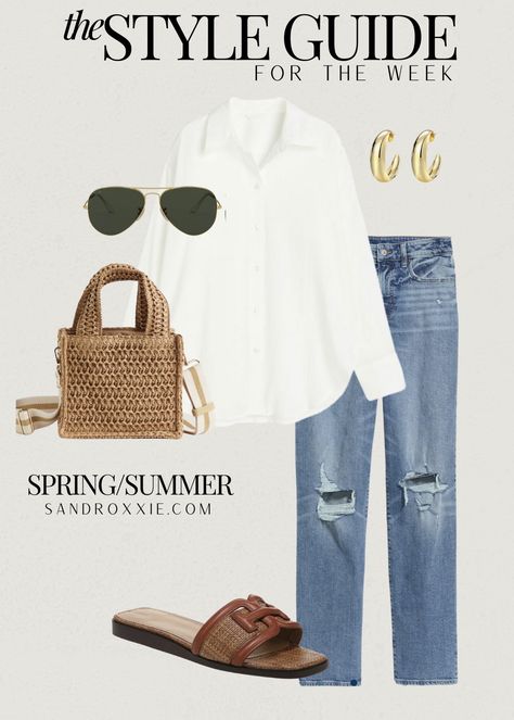 Spring Outfits With Jeans 2023, Casual Transitional Outfits, Easter Lunch Outfit, Minimalist Beach Vacation Outfits, Vacation Midsize Outfits, Easter Lunch Outfits For Women, Spring Getaway Outfits, Work Lunch Outfit Summer, Lunch Date Outfit Casual Classy Summer