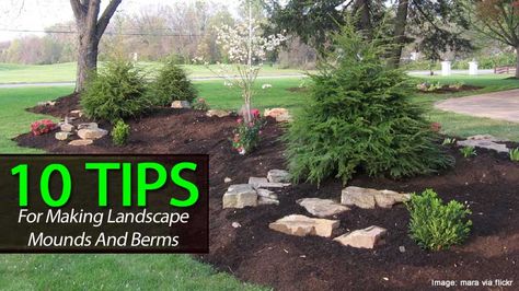 10 Tips For Making Landscape Mounds And Berms Landscape Mounds, Front Landscaping, Have Inspiration, Home Landscaping, Garden Yard Ideas, Landscaping Tips, The Grove, Outdoor Landscaping, Lawn And Garden