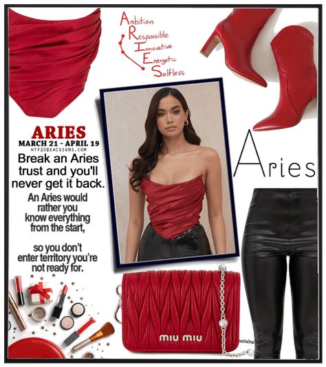 ARIES Outfit | ShopLook Aries Birthday Outfit, Aries Outfits Style, Aries Style Aesthetic, Aries Venus Aesthetic Outfits, Aries Rising Aesthetic Outfit, Aries Fashion Aesthetic, Aries Rising Style, Aries Zodiac Outfits, 90s Retro Outfits