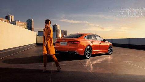 Audi A5 on Behance Car Poster Advertising, Car Campaign, Car Kv, Car Advertising Design, Car Poses, Bg Design, Porsche Taycan, Motion Design Video, Car Advertising