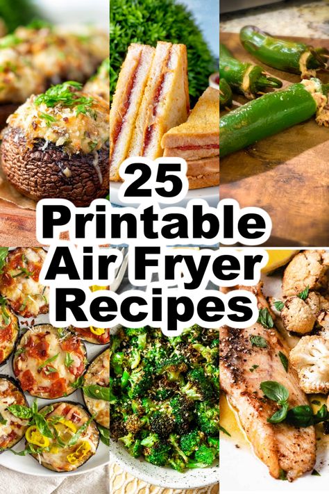 If you're looking for free printable air fryer recipes to spice up your daily meals, you've come to the right place! My roundup of easy air fryer recipes is perfect for recreating your favorite foods with a healthier twist, from air fryer salmon to chicken wings. And the best part? You can grab my favorite recipes with just a click, making meal planning a breeze. Chefman Air Fryer Recipes, Recipes For Air Fryer Meals, Easy Air Fryer Recipes For Beginners, Air Fryer Low Carb Recipes, Quick Air Fryer Dinner, Chefman Air Fryer, Braised Short Ribs Recipe, Air Fryer Fish Recipes, Easy Air Fryer Recipes