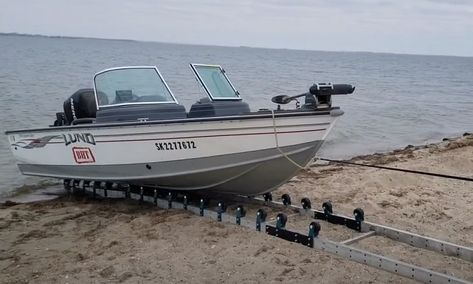 One of the solutions for launching a boat or docking a vessel without a fixed ramp is having a homemade boat roller ramp. Although always carrying a DIY boat ramp sounds complicated, It is highly recommended to build a boat ramp with rollers, thanks to its convenience and affordability. Floating Dock Plans, Homemade Boat, Towing Vehicle, Floating Dock, Diy Boat, Electric Saw, Into The Water, Prepper Survival, Camp Ideas