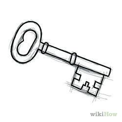 How to draw a key| WikiHow  I used this and it is extremely helpful:) How To Draw Keys Step By Step, Key Drawing, Key Drawings, Tattoo Catalog, Stencil Outline, Key Tattoos, Passion Planner, Random Videos, Keys Art