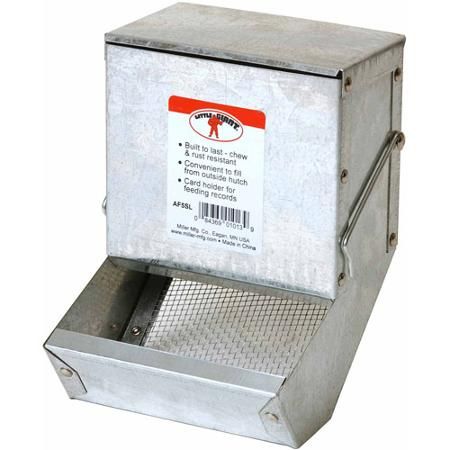 Miller Manufacturing 5" Galvanized Rabbit Feeder - Walmart.com Wire Rabbit Cages, Gravity Feeder, Rabbit Feeder, Rabbit Farm, Raising Rabbits, Rabbit Cages, Hay Feeder, Pet Kennels, Dog Bed Large