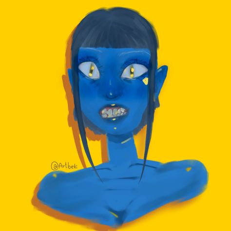 blue character with crooked teeth, aesthetic monster drawing, render rendering draw Crooked Teeth Aesthetic, Blue Girl Aesthetic, Aesthetic Monster, Aesthetic Draw, Teeth Aesthetic, Crooked Teeth, Monster Drawing, Blue Girl, Drawings