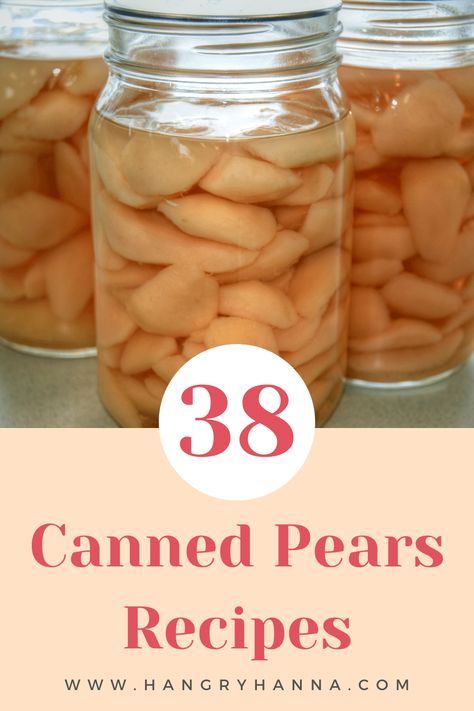 Canned Pear Salad Recipes, Canned Pear Pie Recipe, Canned Pears Recipes Ideas, Recipes For Canned Pears, Bacon Crockpot Recipes, Recipes With Canned Pears, Dessert With Canned Pears, Canned Pears Recipes Simple, Recipes Using Canned Pears