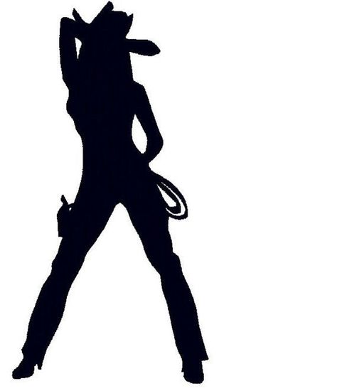 Cowgirl Silhouette, Machine Embroidery Design, Embroidery Design, Machine Embroidery, Cowboy, Black And White, Embroidery, For Sale, Black