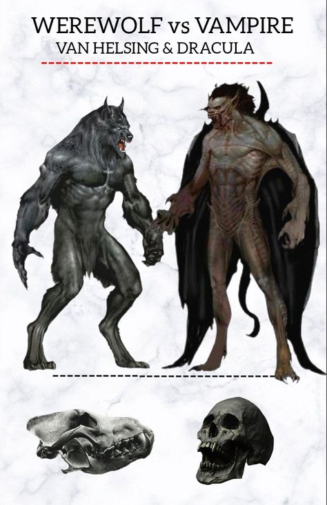 Van Helsing and Dracula in Conceptual Arts Van Helsing Werewolf Art, Vampire Van Helsing, Werewolf Van Helsing, Fantasy Creatures Art Humanoid, Van Helsing Art, Werewolf Rpg, Vampire Anatomy, Werewolf Concept Art, Skinwalker Art