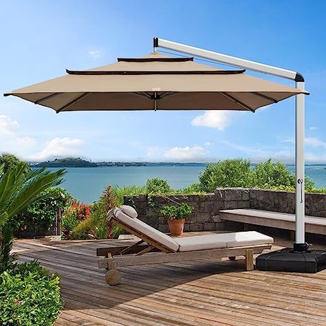 Umbrella Outdoor, Cantilever Patio Umbrella, Garden Deck, Umbrella Cover, Offset Umbrella, Cantilever Umbrella, Deck Garden, Lawn Garden, Outdoor Garden