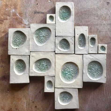 Garden Wall Plaque, Ceramic Wall Decor, Pottery Form, Tile Wall Art, Pottery Painting Designs, Ceramic Artwork, Clay Texture, Ceramic Wall Art, Concrete Art