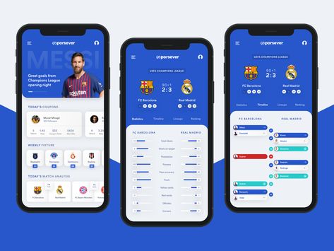 Sport App Design, Mobile Application Ui, Application Ui Design, App Logo Design, Ux Design Principles, Football App, Mobile Interface, Sports App, Mobile Ui Design