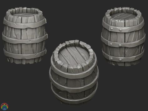 TheoJ on Twitter: "Okay, new wood training in progress with another simple asset, a barrel. Sculpt done, I hope I'll have enough free time next week to do the baking/texturing. #stylized #zbrush https://t.co/ZVtLOmEzhC" / Twitter Digital Sculpting, Low Poly Models, Game Concept Art, 3d Object, Game Concept, Free Time, Zbrush, Low Poly, Wild West