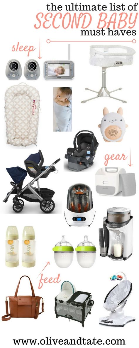 The Ultimate List of Second Baby Must-Haves Baby Supplies List, Baby Items Must Have, Baby Essential Checklist, Baby Registry List, Baby Registry Checklist, Baby Registry Must Haves, Pregnancy Must Haves, Trendy Baby Clothes, Ideas Hogar