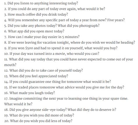 20 questions to ask your SO instead of "how was your day?" - Imgur Love Quotes For Him Boyfriend, Conversation Starter Questions, Deep Conversation Topics, Questions To Ask Your Boyfriend, Journal Questions, Conversation Topics, Fun Questions To Ask, Deep Questions, Getting To Know Someone