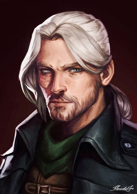 Rogue Paladin, Man With White Hair, Rpg Wallpaper, Concept Art Landscape, Heroic Fantasy, Wakayama, Fantasy Portraits, Male Character, Human Male