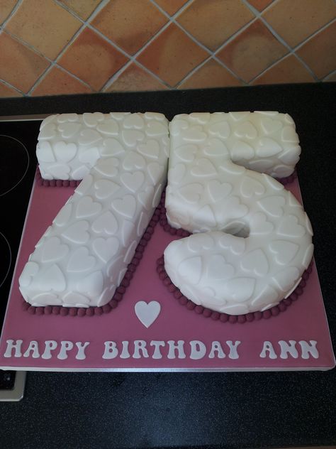 75th birthday cake 75th Birthday Cake, Old Birthday Cake, 75 Birthday Cake, 75 Birthday, 65th Wedding Anniversary, 60th Birthday Cake, Turkey Treats, 75th Birthday Parties, Cake Form