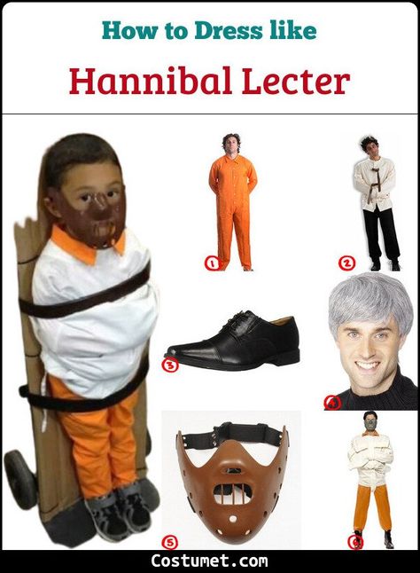 Silence Of The Lambs Costume, Masc Halloween, Hannibal Lecter Costume, Hannibal Lecter Mask, Prison Uniform, Horror Costumes, Hannibal Lector, Lamb Costume, The Silence Of The Lambs