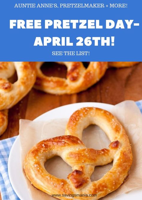 Free Pretzel Day: Auntie Anne's, More - Consumer News - SavingsMania Keto Pretzels, National Pretzel Day, Low Carb Casserole, Pretzel Day, Vegetarian Bbq, Recipe Low Carb, Diet Cookies, Slight Edge, Low Carb Casseroles