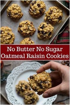 Healthy Raisin Cookies, Raisin Oatmeal Cookies Healthy, Ww Oatmeal Raisin Cookies, Macro Friendly Oatmeal Cookies, Easy Oatmeal Raisin Cookies Healthy, Oatmeal Raisin Cookies Without Eggs, Oatmeal Raisin Cookies Without Butter, Healthy Raisin Recipes, Healthier Oatmeal Raisin Cookies