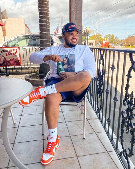 Men’s street style summer outfits Men Nike Dunk Outfits, Nike Dunk Low Syracuse Outfit, Dunk High Outfit Man, Dunk Outfit Man, Nike Dunk High Outfit Men, Syracuse Outfit, Nike Dunk High Outfit, Nike Dunk Low Outfit Men, Syracuse Dunks