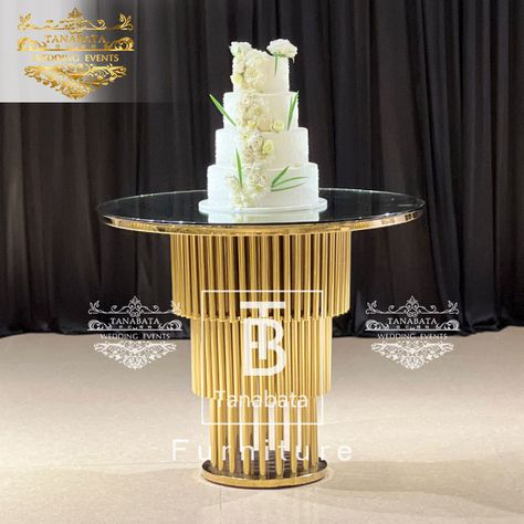 Wedding Cake Stand Gold Tanabata Cake Stand Gold, Cake Table Wedding, Cake Table Ideas, Cake Stand Wedding, Gold Cake Stand, Metal Cake Stand, Wedding Cake Stand, Wedding Cake Table, Door Gate Design