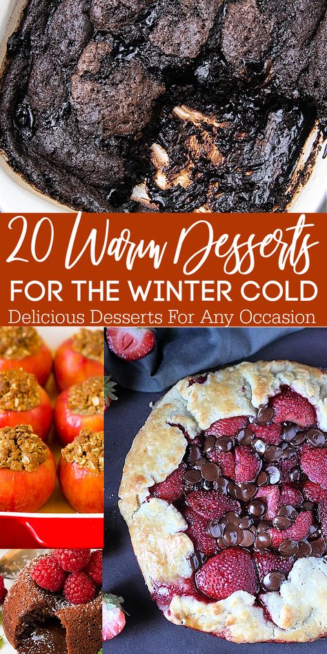 Warm Christmas Desserts, Cold Day Desserts, January Dessert Recipes, Hot Desserts Easy, Cold Weather Dessert Recipes, Desserts For Cold Weather, Winter Time Desserts, Light Winter Desserts, Hot Desserts Winter