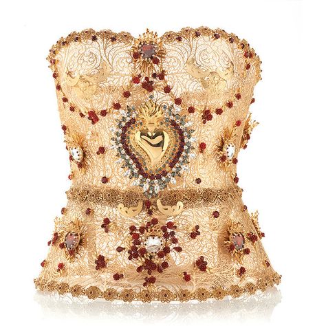 Dolce & Gabbana Golden Filigree Bustier With Allover Embellishment ($78,500) ❤ liked on Polyvore featuring tops, corsets, dolce & gabbana, gold bustier, beige bustier top, corset bustier, gold top and corsette tops Descendants Dr, Blusas Crop Top, Gold Corset, Dolce And Gabbana Fashion, Dream Fashion, Moda Chic, Business Communication, Beige Top, Embellished Top