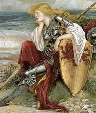 Britomart | Public Domain Super Heroes | Fandom Raphaelite Paintings, The Lady Of Shalott, Faery Queen, Walter Crane, Female Knight, English Artists, Pre Raphaelite, A4 Poster, Arts And Crafts Movement