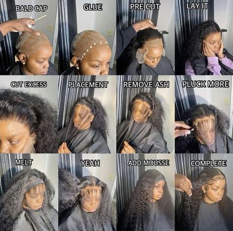 Diy Hair Wig, Parting Hair, Frontal Wig Hairstyles, School Routine, Quick Natural Hair Styles, Quick Weave Hairstyles, Dyed Hair Inspiration, Quick Braided Hairstyles, Hair Techniques