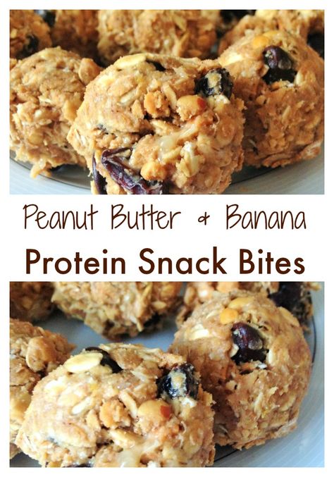 Banana Protein Bites, Peanut Butter Banana Protein, Banana Snacks, Peanut Butter And Banana, Healthy Eating Snacks, Healthy Protein Snacks, Banana Protein, Snack Bites, Protein Snack