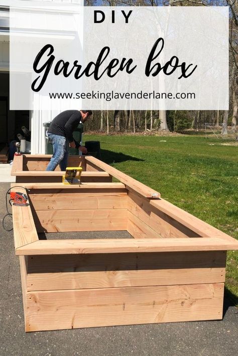 Seeking Lavender Lane, Garden Boxes Diy, Raised Planter Boxes, Garden Boxes Raised, Garden Planter Boxes, Diy Planter Box, Diy Raised Garden, Raised Garden Beds Diy, Raised Planter