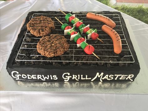 Bbq Grill Cake Ideas, Grill Birthday Cake, Bbq Birthday Cake For Men, Grill Cake Ideas, Bbq Cake Ideas, Bbq Birthday Cake, Groomsmen Cake, Groomsman Cake, Bbq Cake