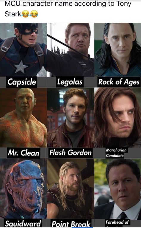 Tony Stark Nicknames, Marvel Avengers Memes Hilarious, Avengers Memes Hilarious, Marvel Memes Hilarious, Manchurian Candidate, Reindeer Games, Funny Marvel, Funny Marvel Memes, Marvel Avengers Funny