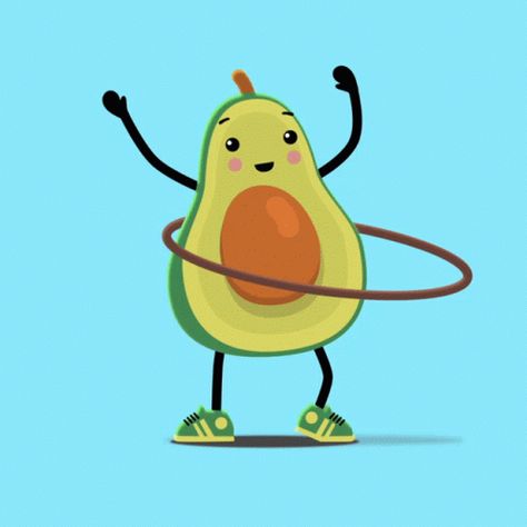 Avocado Gif, Creative Advertising Design, Cute Avocado, Dancing Gif, South Central, Happy Dance, Hula Hoop, Creative Advertising, Advertising Design