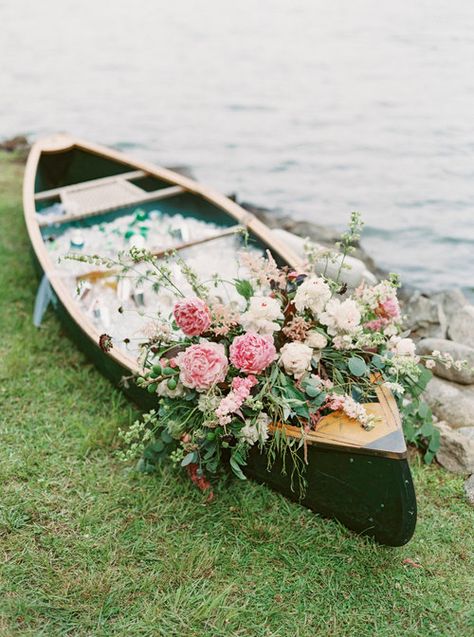 Chic Boho Love Canoe. Wedding flowers blush, peach, pink, ivory, green.  Flowers: http://www.papertini.com Photograph: http://www.laurenfairphotographyblog.com/ Gifts For Groom, Riverside Weddings, Boat Wedding, Blush Wedding Flowers, Wedding Gifts For Groom, Lakeside Wedding, Lake Wedding, Philadelphia Wedding, Romantic Love Quotes