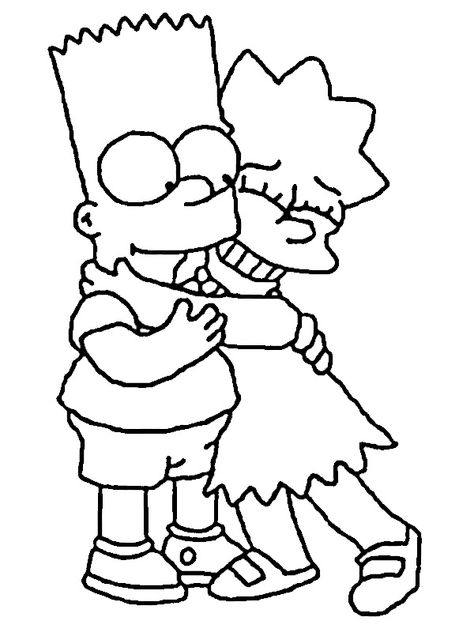 Los Simpson 7 dibujos faciles para dibujar para niños. Colorear Lisa And Bart Simpson Tattoo, Bart And Lisa Tattoo, Dreamer Tattoo, Simpsons Tattoo, Simpsons Drawings, Dope Cartoon Art, Cartoon Coloring Pages, Simple Cartoon, Coloring Pages To Print