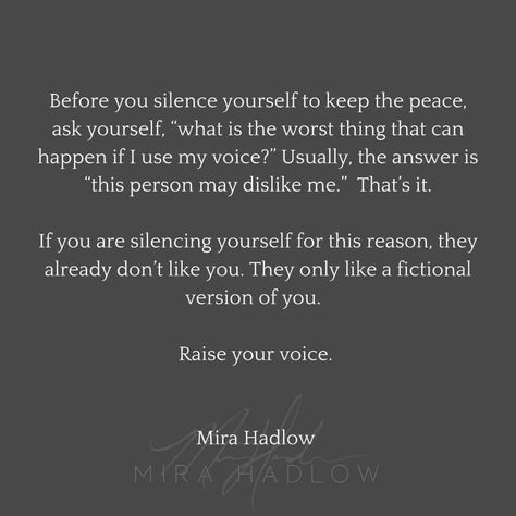 Raise Your Voice, Purpose Quotes, Keep The Peace, Peace Quotes, Truth Hurts, Strong Quotes, All Quotes, Mental And Emotional Health, The Peace